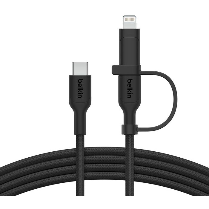 Câble USB Type-C - USB Type-C/Lightning, 1.5m, Belkin CAC003hq1.5MBK