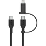 Câble USB Type-C - USB Type-C/Lightning, 1.5m, Belkin CAC003hq1.5MBK