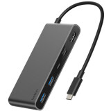 station daccueil Belkin 7-Port USB-C Hub with Dual USB-C Ports Space Gray (AVC023hqSGY)