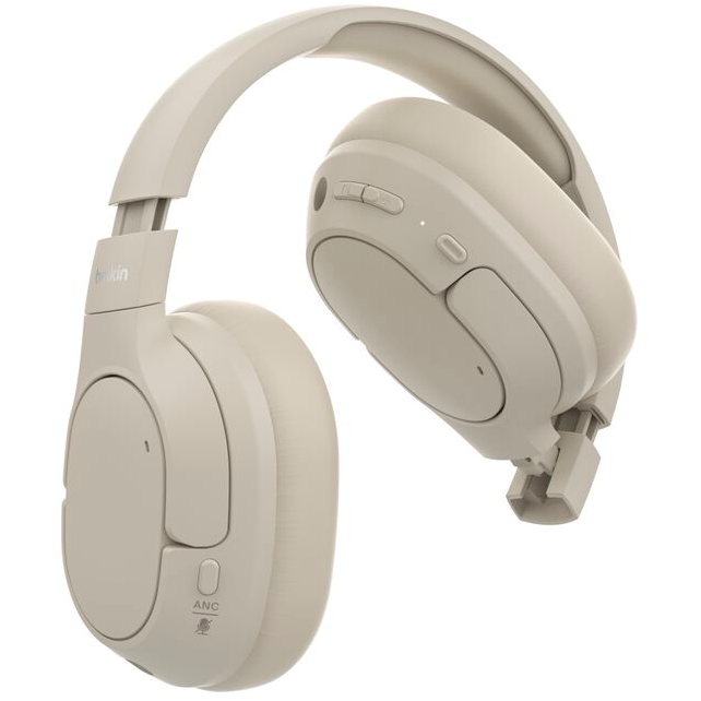 Casque audio Belkin Noise Cancelling Over-Ear Headphones Sand - AUD008HQSA - photo 3