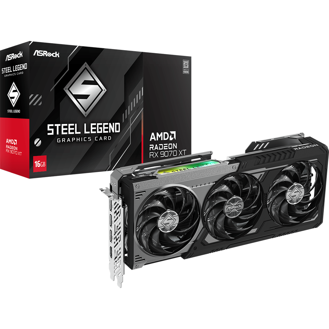 Carte graphique AMD Radeon RX 9070 XT ASRock Steel Legend Dark 16GB (RX9070XT SLD 16G) - photo 6