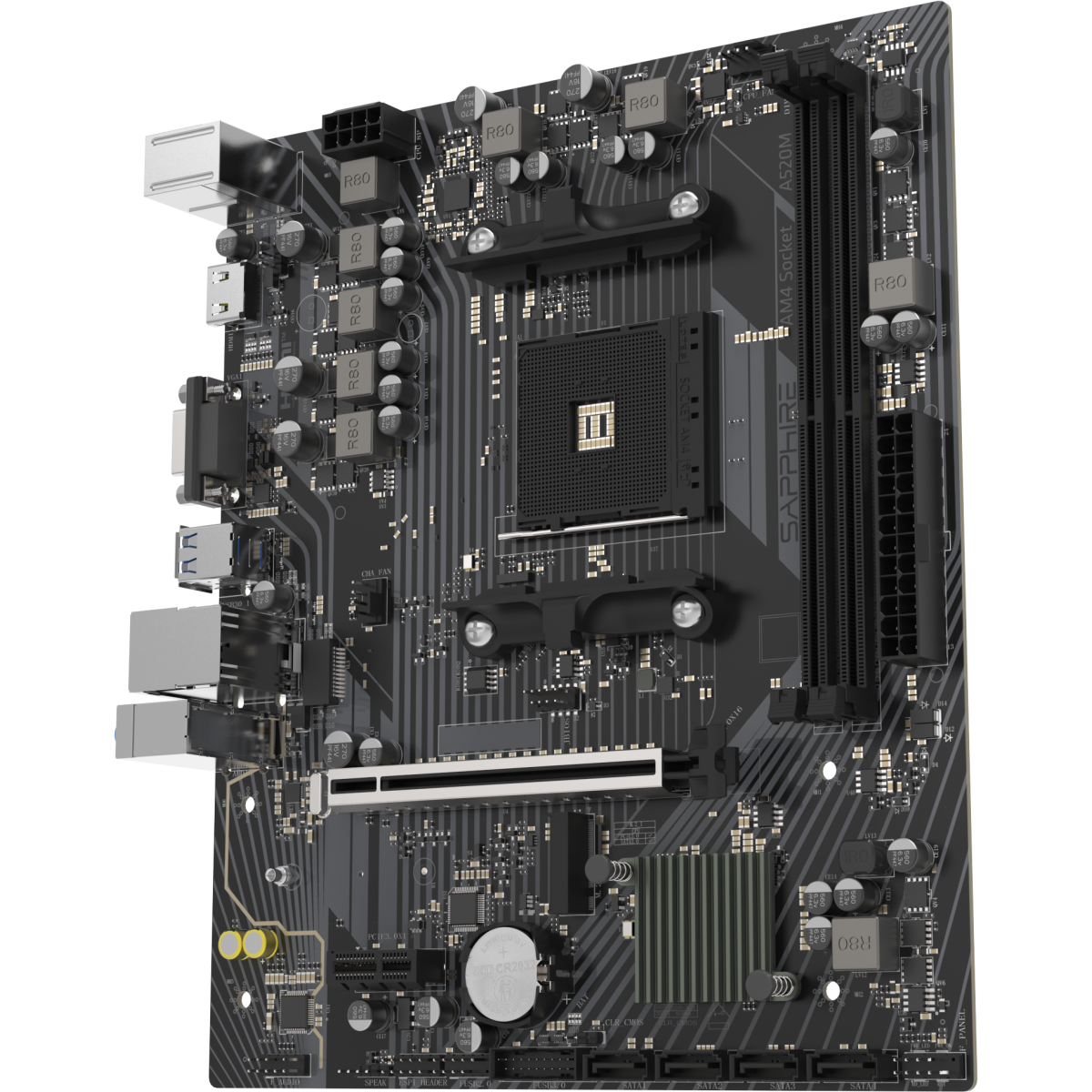 Carte mère Sapphire A520M-E - 52119-04-40G - photo 3