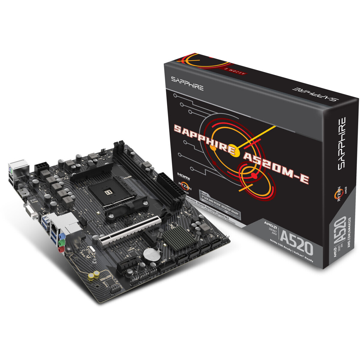 Carte mère Sapphire A520M-E - 52119-04-40G - photo 6