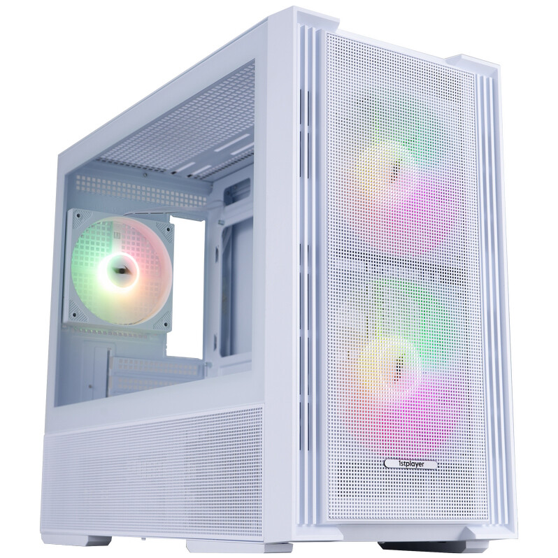 Boîtier 1STPLAYER AU6 ARGB White - AU6-WH-2FA7-14-W-2FA7R-W-1FA7-W