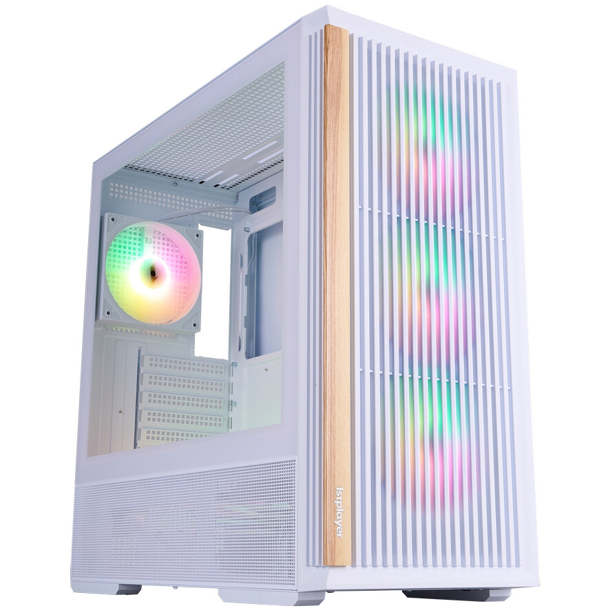 Boîtier 1STPLAYER WD7 ARGB White - WD7-WH-4FA7-W-2FA7R-W