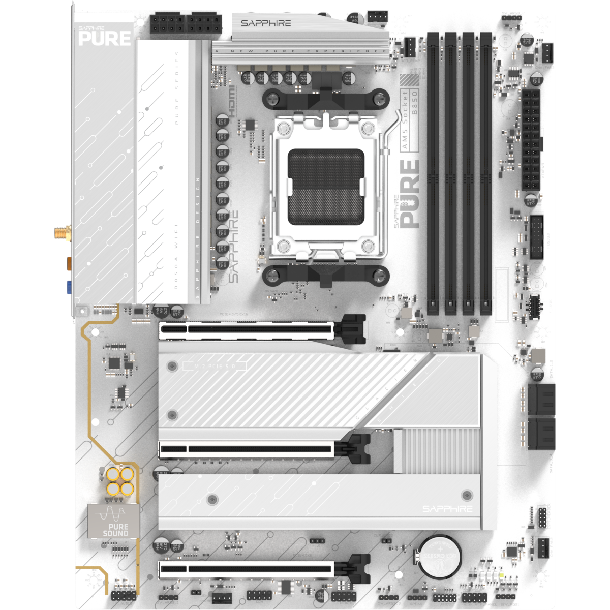 Carte mère Sapphire PURE B850A WIFI 7 - 52123-11-40G