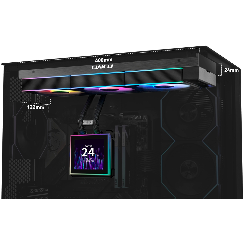 Système de refroidissement liquide Lian Li HydroShift II LCD-S 360CL Black - G89.GHS2LCDS36CB.R0 - photo 5
