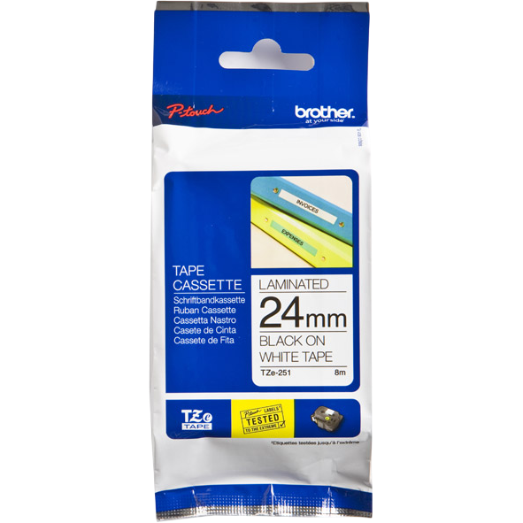 cartouche de bande magnetique Brother TZE-251 - TZE251 - photo 3