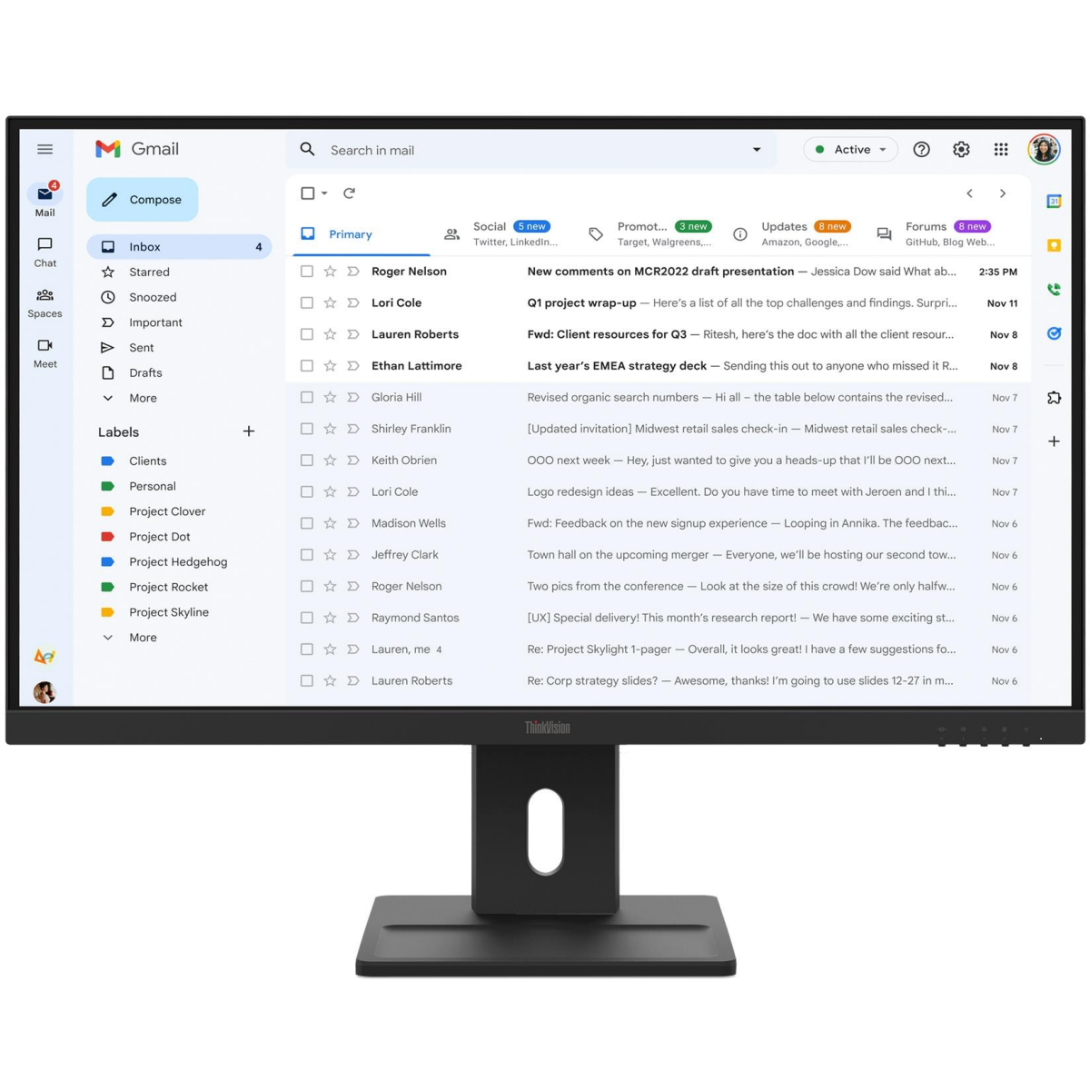 écran Lenovo 27" ThinkVision E27-40 (64BCMAT4EU)