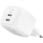 Chargeur secteur réseau Belkin BoostCharge Pro Dual USB-C GaN Wall Charger 50W White - WCH019kqWH