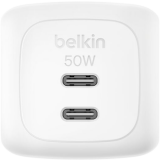 Chargeur secteur réseau Belkin BoostCharge Pro Dual USB-C GaN Wall Charger 50W White (WCH019kqWH)