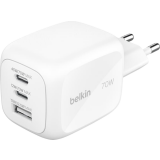 chargeur secteur pour réseau Belkin BoostCharge Pro 3-Port GaN Wall Charger 70W White (WCH018HQWH)