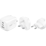chargeur secteur pour réseau Belkin BoostCharge Pro 3-Port GaN Wall Charger 70W White (WCH018HQWH)