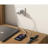 chargeur secteur pour réseau Belkin BoostCharge Pro 3-Port GaN Wall Charger 70W White (WCH018HQWH)