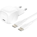 Chargeur secteur réseau Belkin BoostCharge USB-C Wall Charger 20W + USB-C Cable White (WCA009kq1MWH-B6)