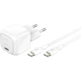 Chargeur secteur pour réseau Belkin BoostCharge USB-C Wall Charger 30W + USB-C Cable White (WCA008kq1MWH-B6)