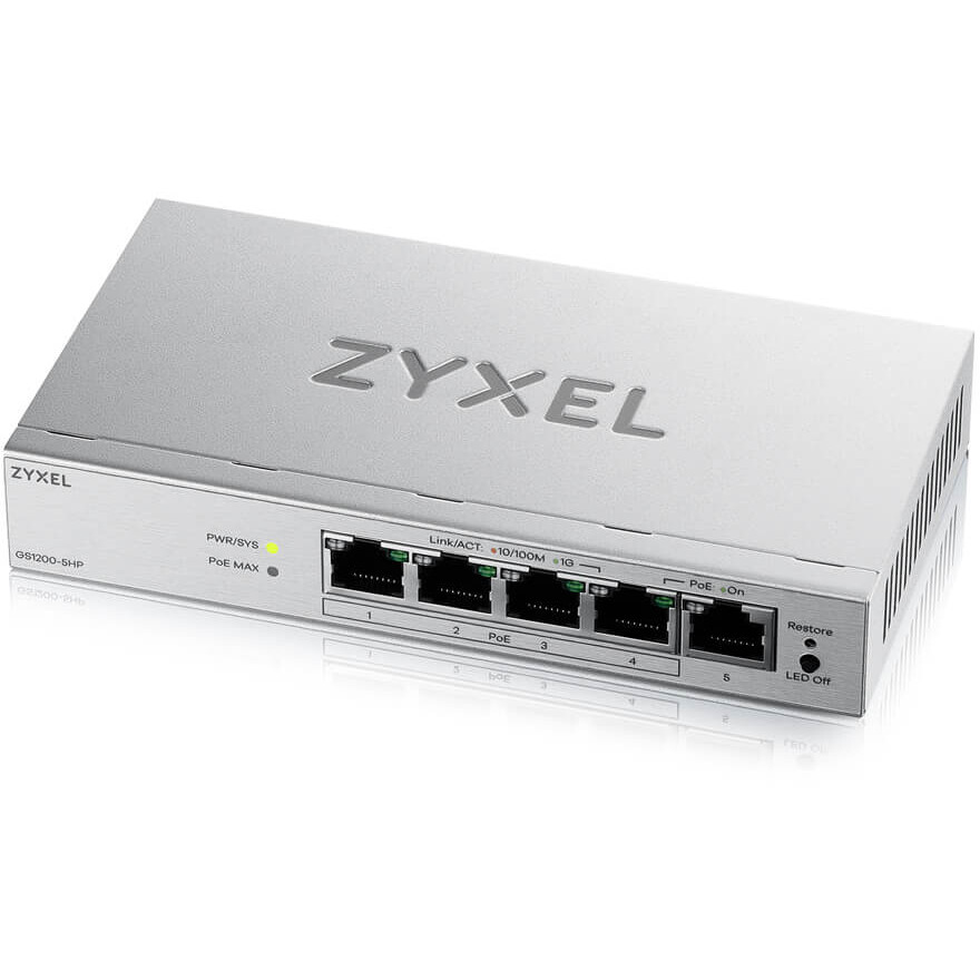 Commutateur (switch) Zyxel GS1200-5HP V3 - GS1200-5HPV3 - photo 3