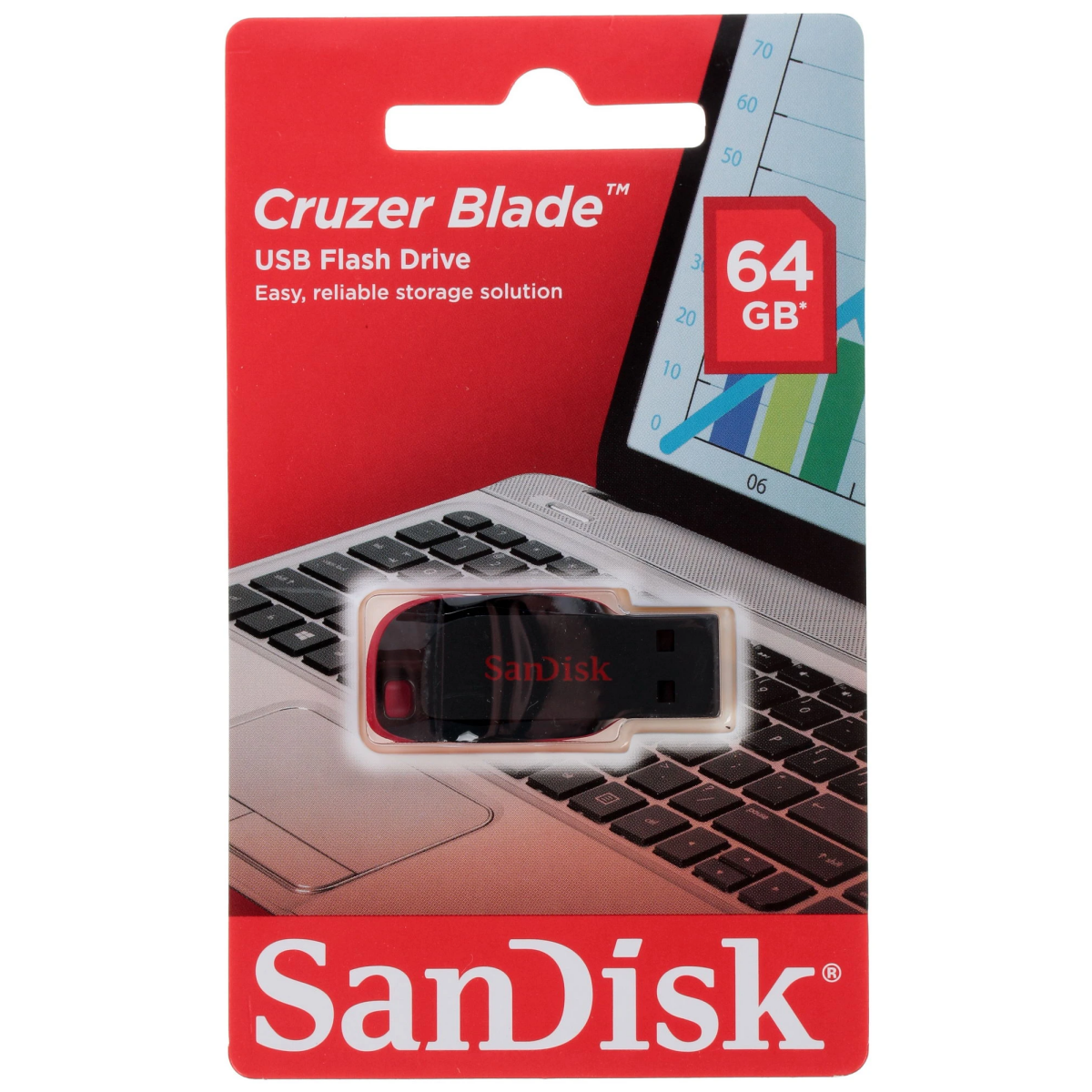 clé USB flash 64GB SanDisk Cruzer Blade (SDCZ50-064G-B35) - photo 2