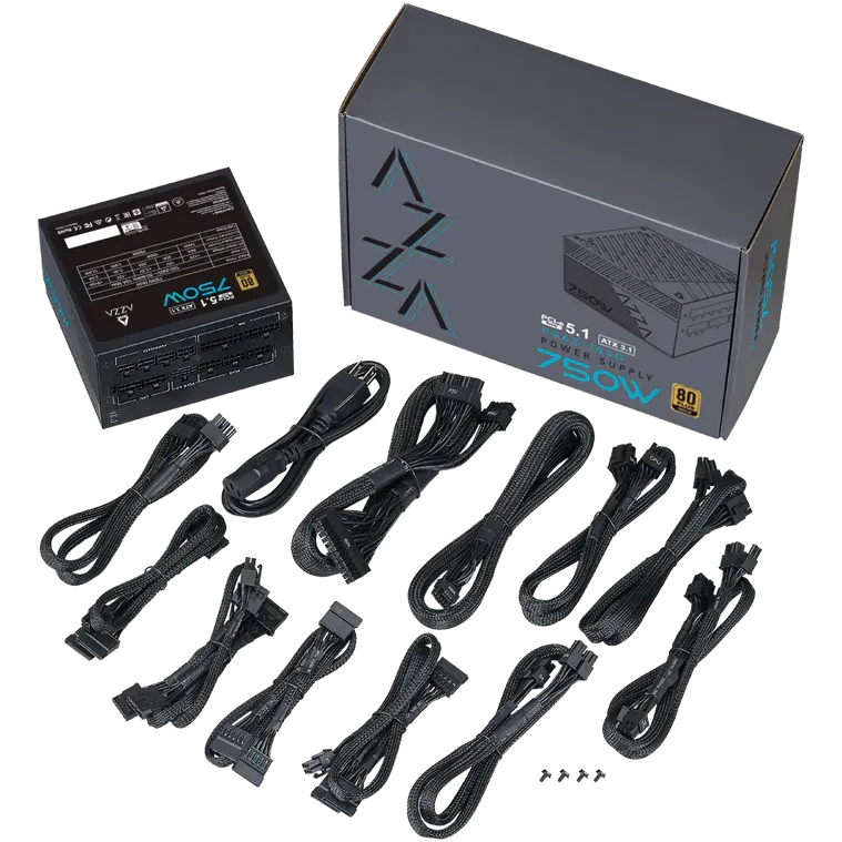 alimentation électrique 750W AZZA PSAZ-750G ATX 3.1 Fully Modular - photo 3