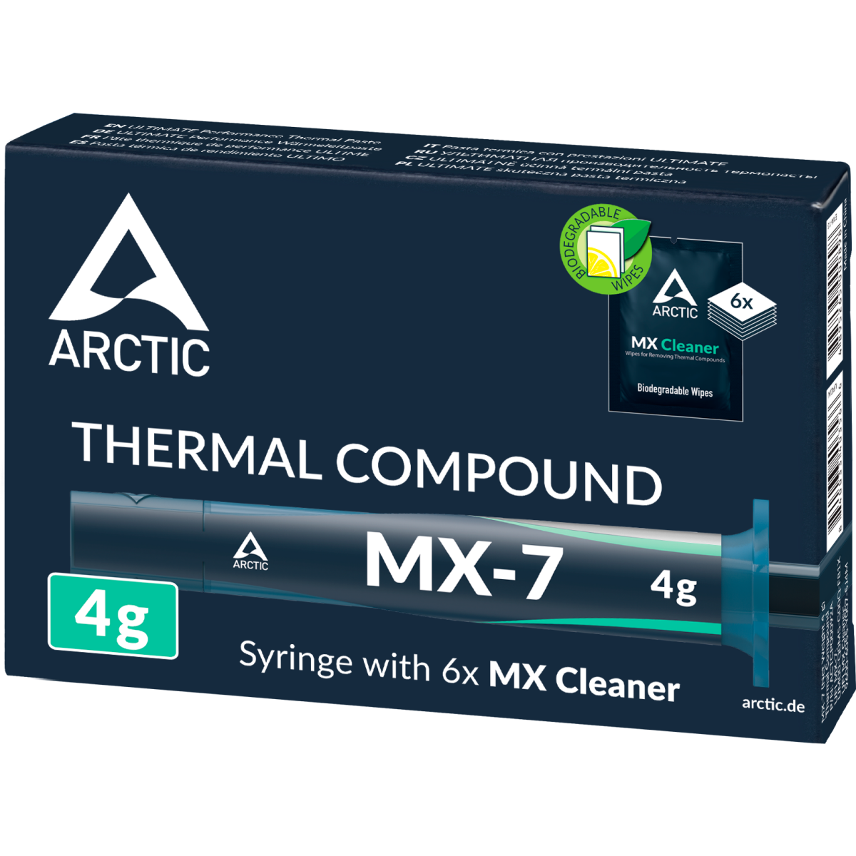 pâte thermique Arctic MX-7 Thermal Compound (4 g) + 6pcs MX Cleaner - ACTCP00092A - photo 2