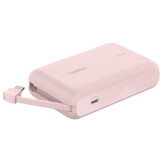 batterie externe Belkin BoostCharge Power Bank 10K with Integrated Cable Pink (BPB021hqPK)