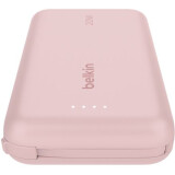 batterie externe Belkin BoostCharge Power Bank 10K with Integrated Cable Pink (BPB021hqPK)