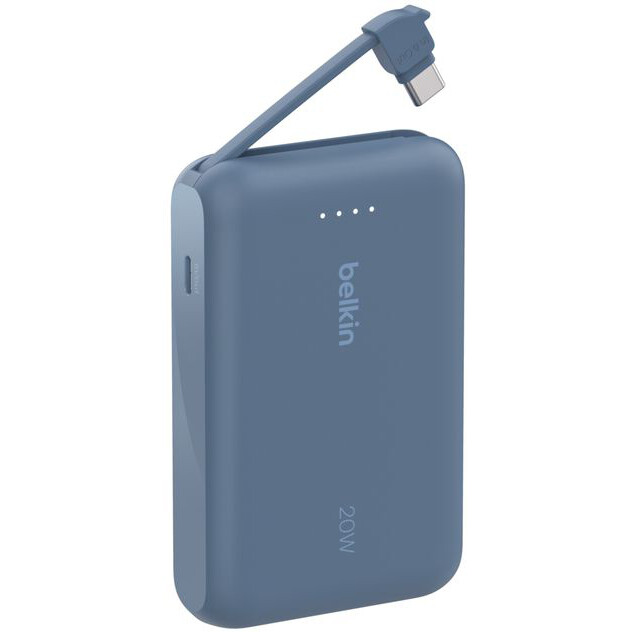 batterie externe Belkin BoostCharge Power Bank 10K with Integrated Cable Blue - BPB021hqBL - photo 3