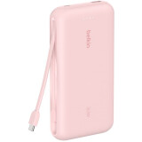 batterie externe Belkin BoostCharge Power Bank 20K with Integrated Cable Pink (BPB024hqPK)