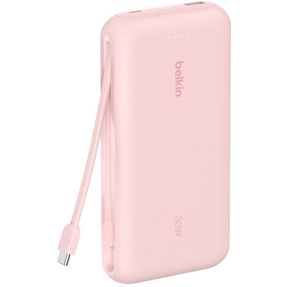 batterie externe Belkin BoostCharge Power Bank 20K with Integrated Cable Pink - BPB024hqPK - photo 2