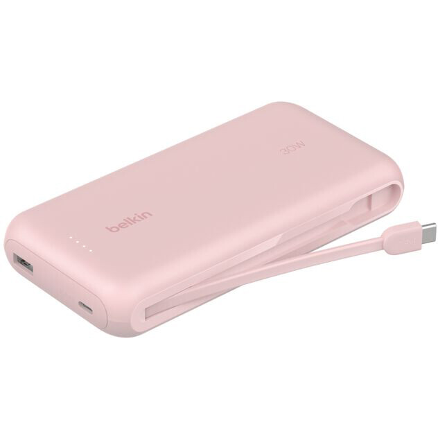 batterie externe Belkin BoostCharge Power Bank 20K with Integrated Cable Pink - BPB024hqPK - photo 3