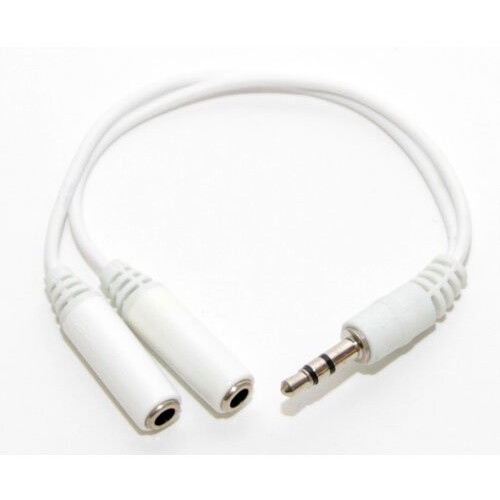 Pārejas savienojums 5bites 3.5 Jack (M) - 2x 3.5 Jack (F) (AA-3MF2-02WH)