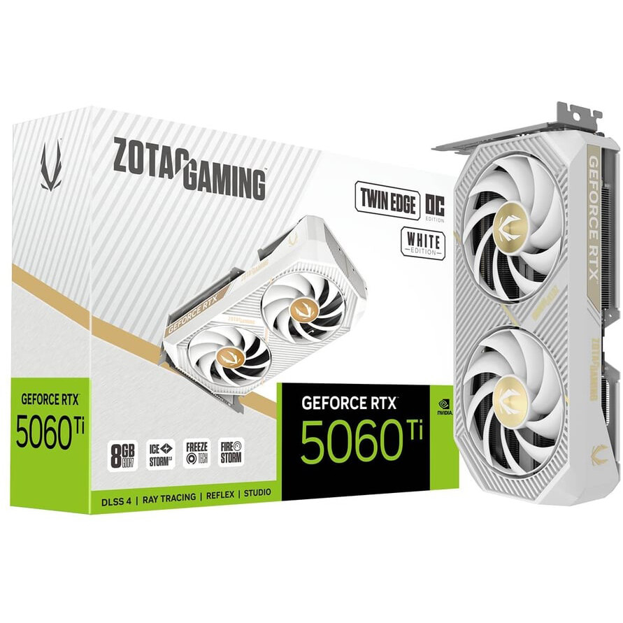 Carte graphique NVIDIA GeForce RTX 5060 Ti Zotac Twin Edge White OC 8GB (ZT-B50610Q-10M) - photo 6