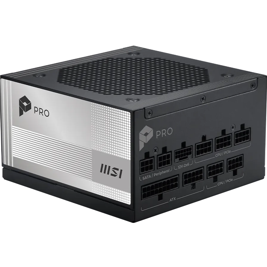 Alimentation électrique 1000W MSI PRO A1000PL PCIE5 - 306-7ZPLX