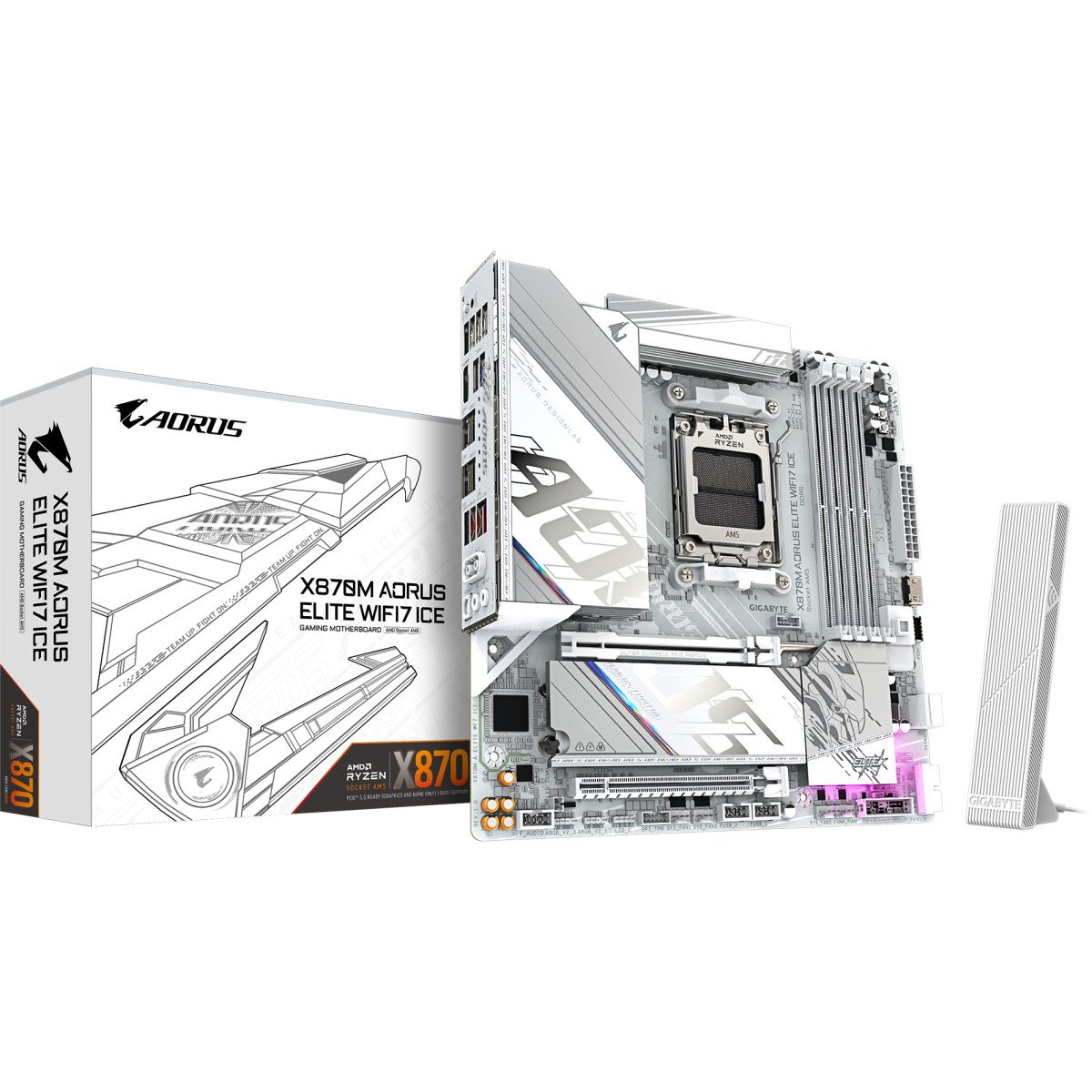 Carte mère Gigabyte X870M AORUS ELITE WIFI7 ICE - photo 5