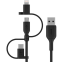 Câble USB - microUSB/USB Type-C/Lightning, 1m, Belkin CAC001bt1MBK