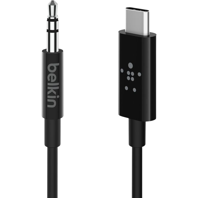 câble USB Type-C - 3.5 Jack, 0.9m, Belkin F7U079bt03-BLK - photo 2