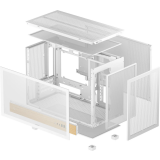 Boîtier DeepCool CH260 Wood White ( R-CH260-WHNWM0-G-1)