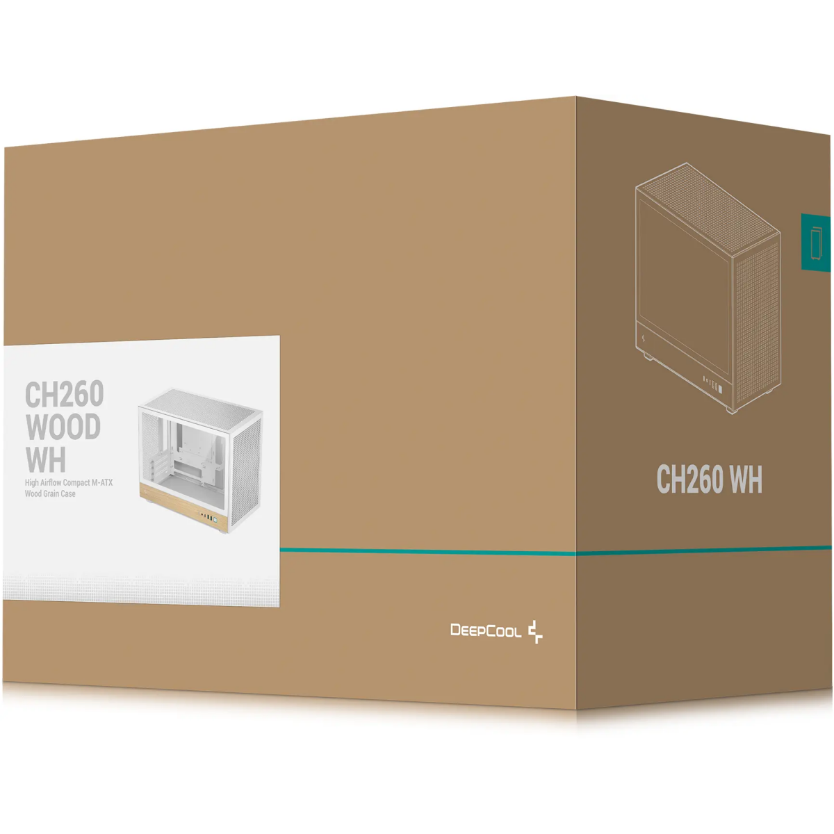 Boîtier DeepCool CH260 Wood White -  R-CH260-WHNWM0-G-1 - photo 11