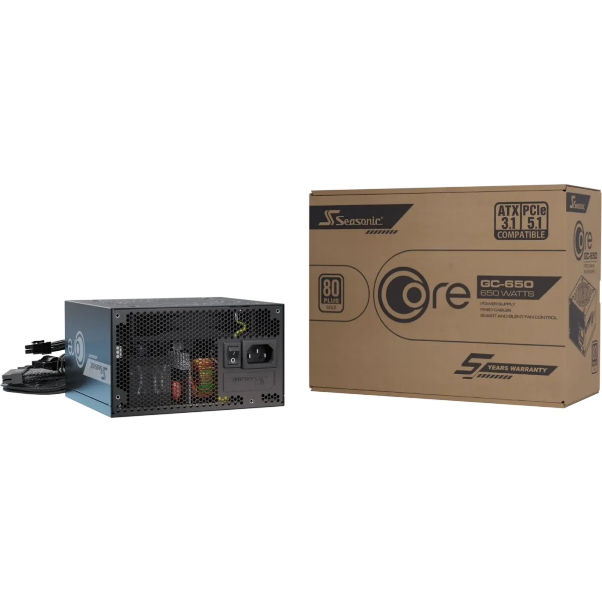alimentation électrique 650W Seasonic Core GC-650 ATX 3.1 - SRP-CGC651-A5A32SF - photo 8