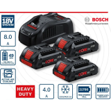 Chargeur + Batterie rechargeable Bosch GAL 1880 CV + ProCORE18V 4.0Ah 3 шт. (0.615.990.N2G)