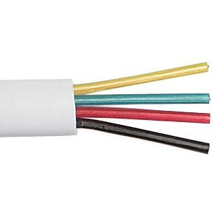 Telefona kabelis 100m, Hyperline UTC2x2x0.12-C2-PATCH-INDOOR (TC-4-WH)