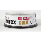 CD-R disks Mirex 700Mb 24x Gold Cake Box (25pcs) (201786)