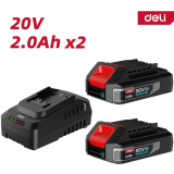 Chargeur + batterie rechargeable Deli DE-CM20A2E