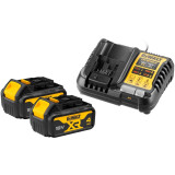 Chargeur + batterie rechargeable DeWALT DCB1104M2-QW