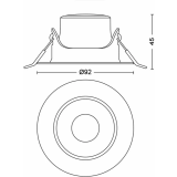 Applique lumineux Philips IMPALA WGDIM SL264 RD 068 6W 27K BL 3PK (929002663733)
