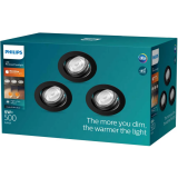 Applique lumineux Philips IMPALA WGDIM SL264 RD 068 6W 27K BL 3PK (929002663733)