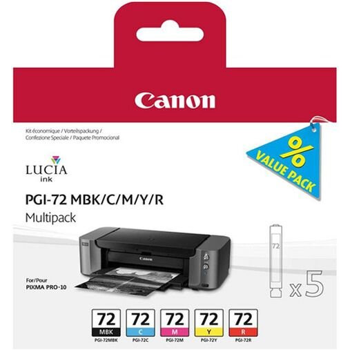 cartouche Canon PGI-72 MBK/C/M/Y/R - 6402B009
