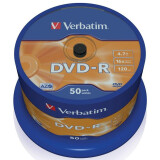 Disks DVD-R Verbatim 4.7Gb 16x Cake Box (50pcs) (43548)