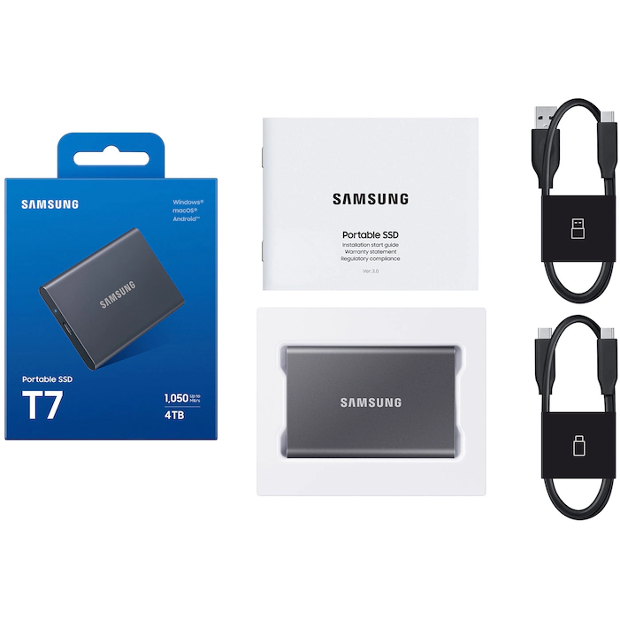 stockage externe SSD 4TB Samsung T7 (MU-PC4T0T) - photo 5