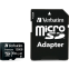 Carte mémoire 128GB MicroSD Verbatim + SD adapter (44085)